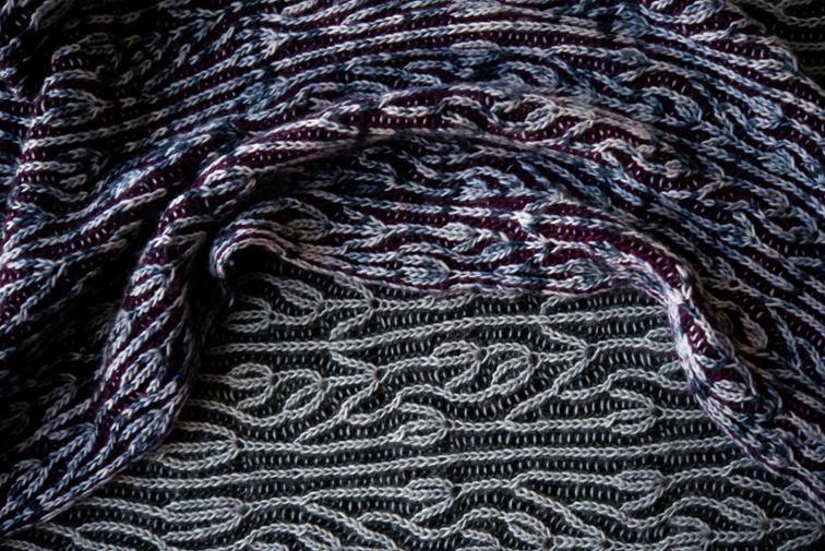 Brioche lace shawl
