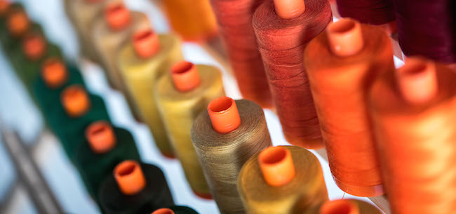 Aurifil Thread on Display Rack