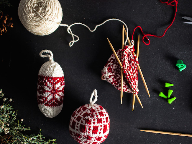 Fair Isle Holiday Ornaments