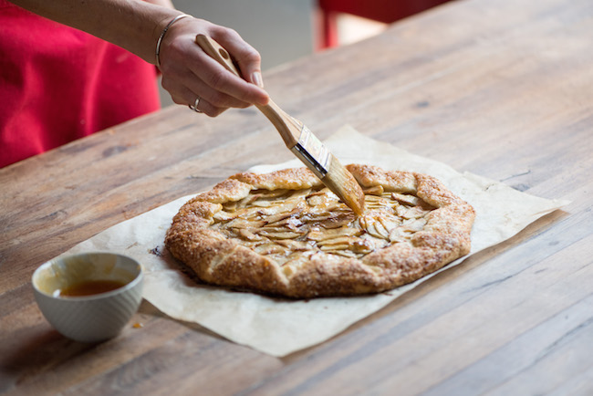 Brushing Galette With Caramel