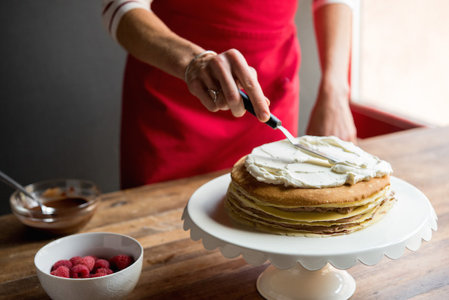 Frosting on Crepe Cake