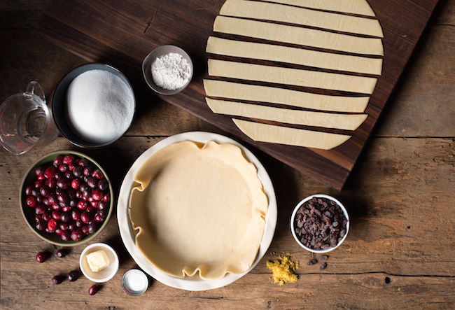Ingredients for Cranberry Raisin Pie
