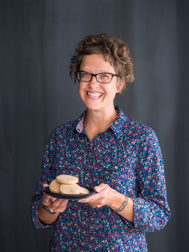 Lindsey Stone Holding Plate of Biscochitos