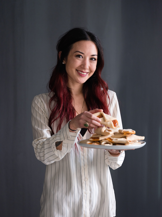 Sarah with her apricot horns