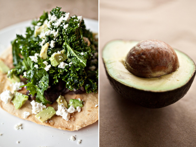 Kale tostadas 