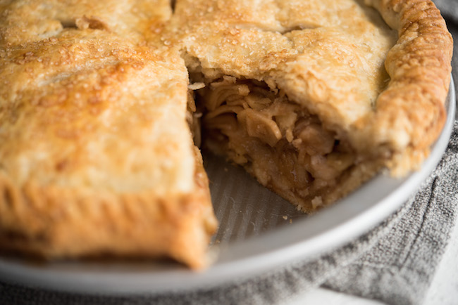 Apple Pie With Slice Removed