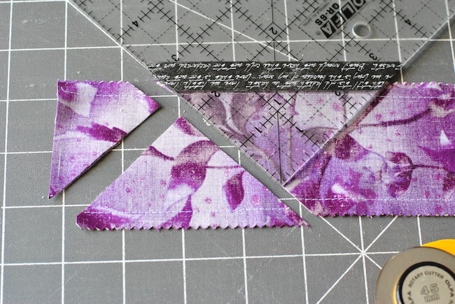 Cutting Half-Square Triangles From a Strip