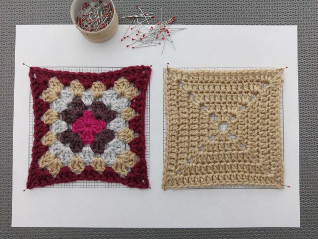 How to block granny squares squares pin corners first