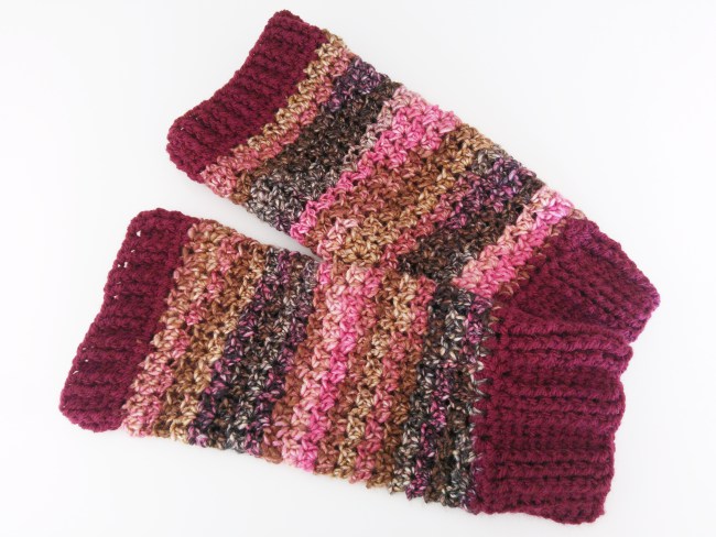 How to crochet leg warmers finished pair 1