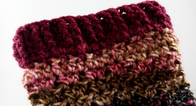 How to crochet leg warmers top cuff rib
