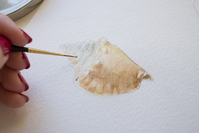 Using a liner brush to add details