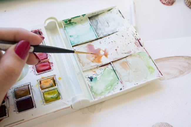 Painting with watercolors