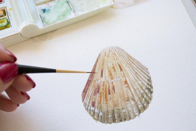 Using a liner brush for details