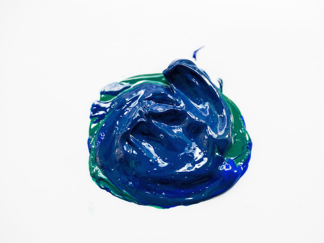 Blue Green Acrylic Paint Mix