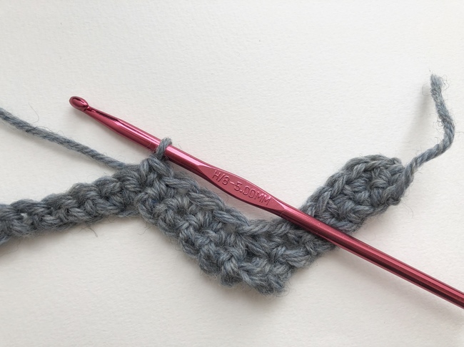chevron crochet second row