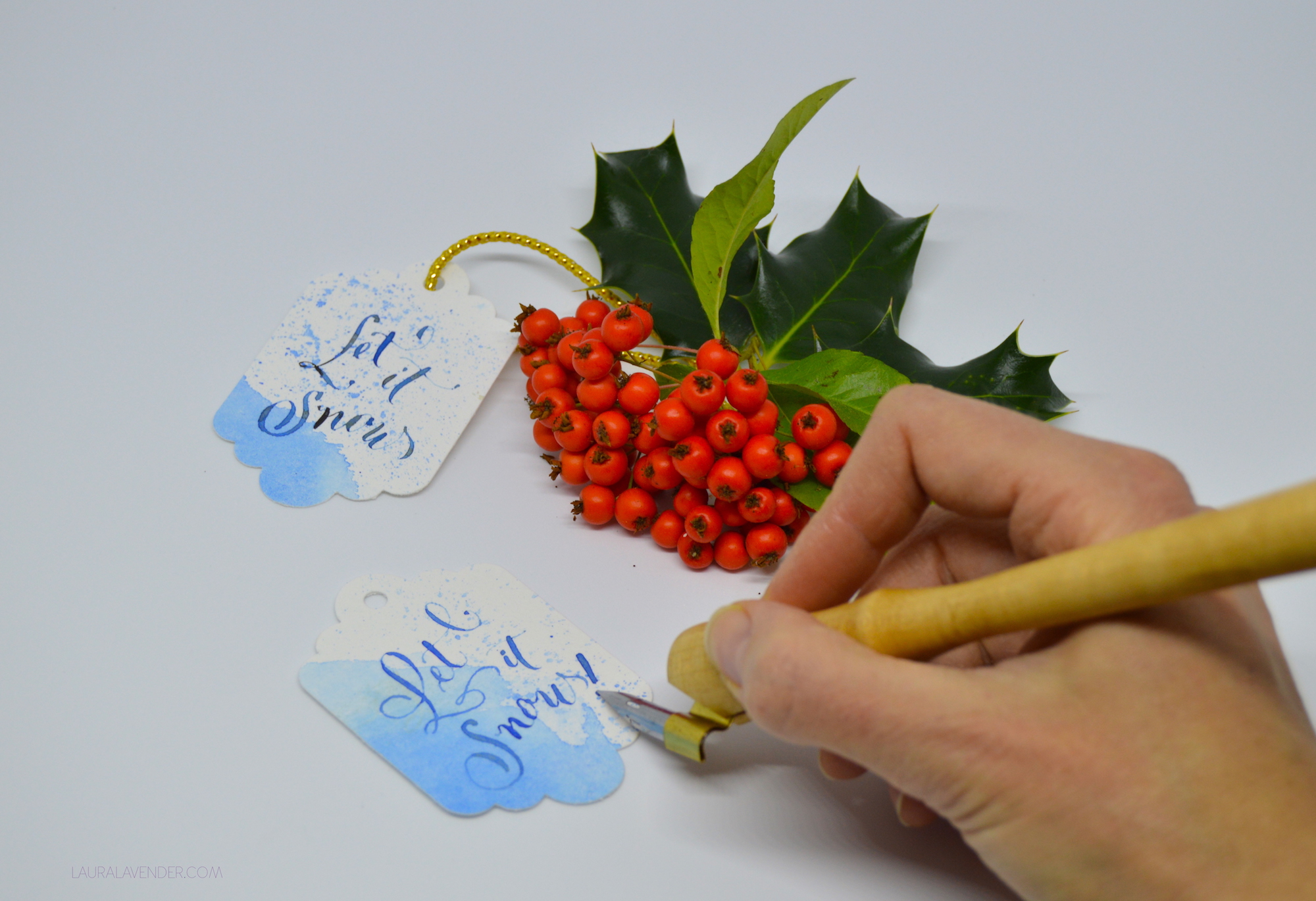 CHRISTMAS GIFT TAG CALLIGRAPHY