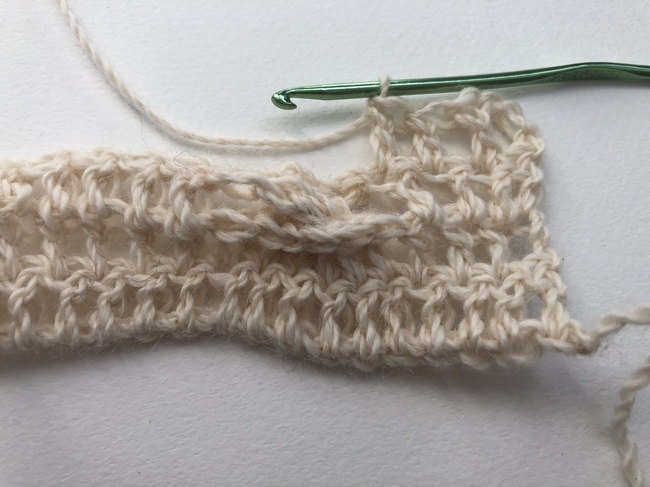 rows of double crochet