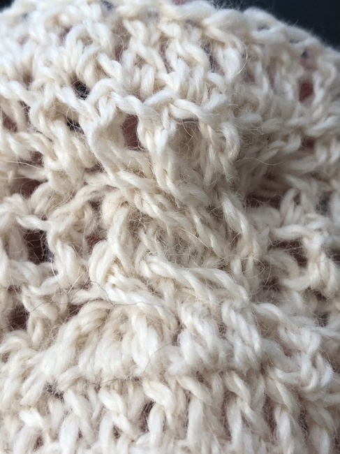 detail of crochet cable