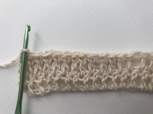 two rows of double crochet