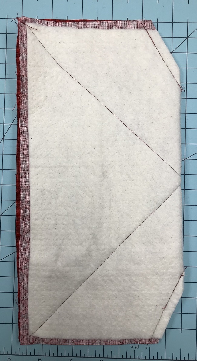 fold sew and trim the corners