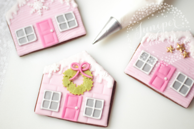 Find out how to make these flat gingerbread house cookies