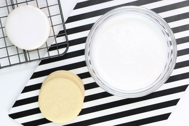 Dipped Cookie on a Drying Rack | Erin Gardner