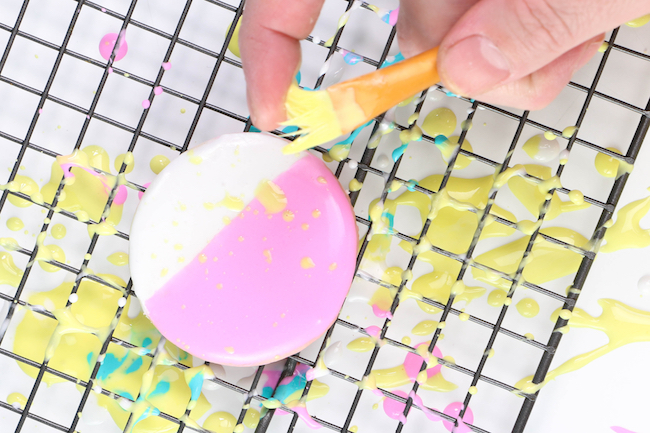 Paintbrush Spattered Royal Icing | Erin Gardner