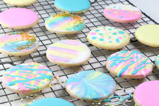 Iced Sugar Cookies Drying on a Rack | Erin Gardner