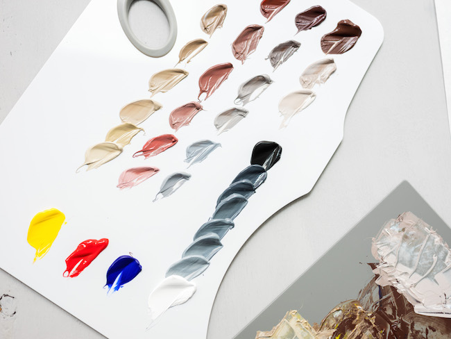 Acrylic Skin Tones Mixed with Primary Colors