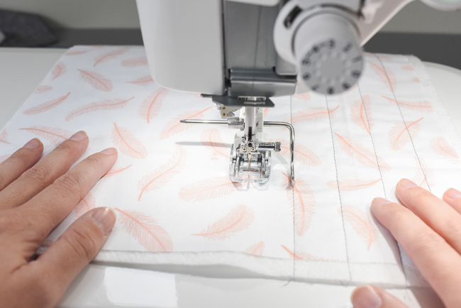 mark straight lines for quilting