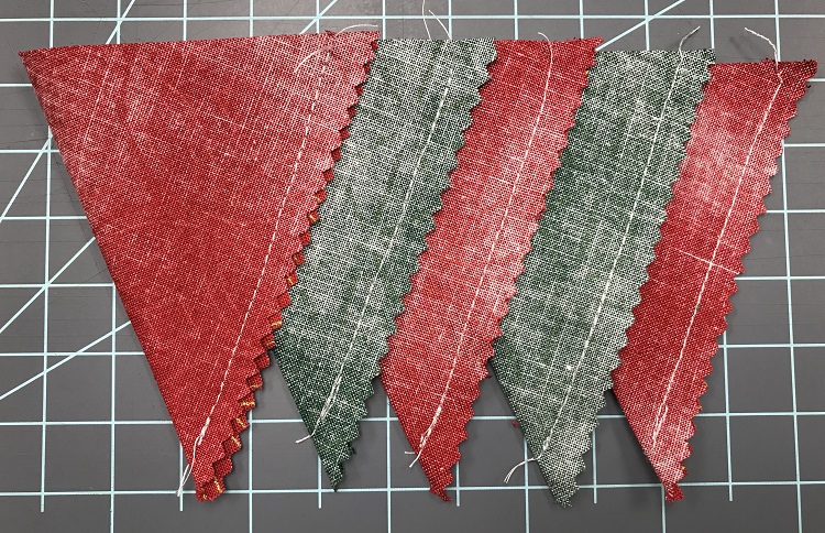 Making Bunting Flags from fabric