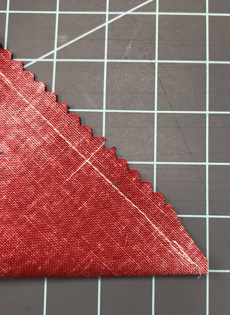 Trimming seam allowanced