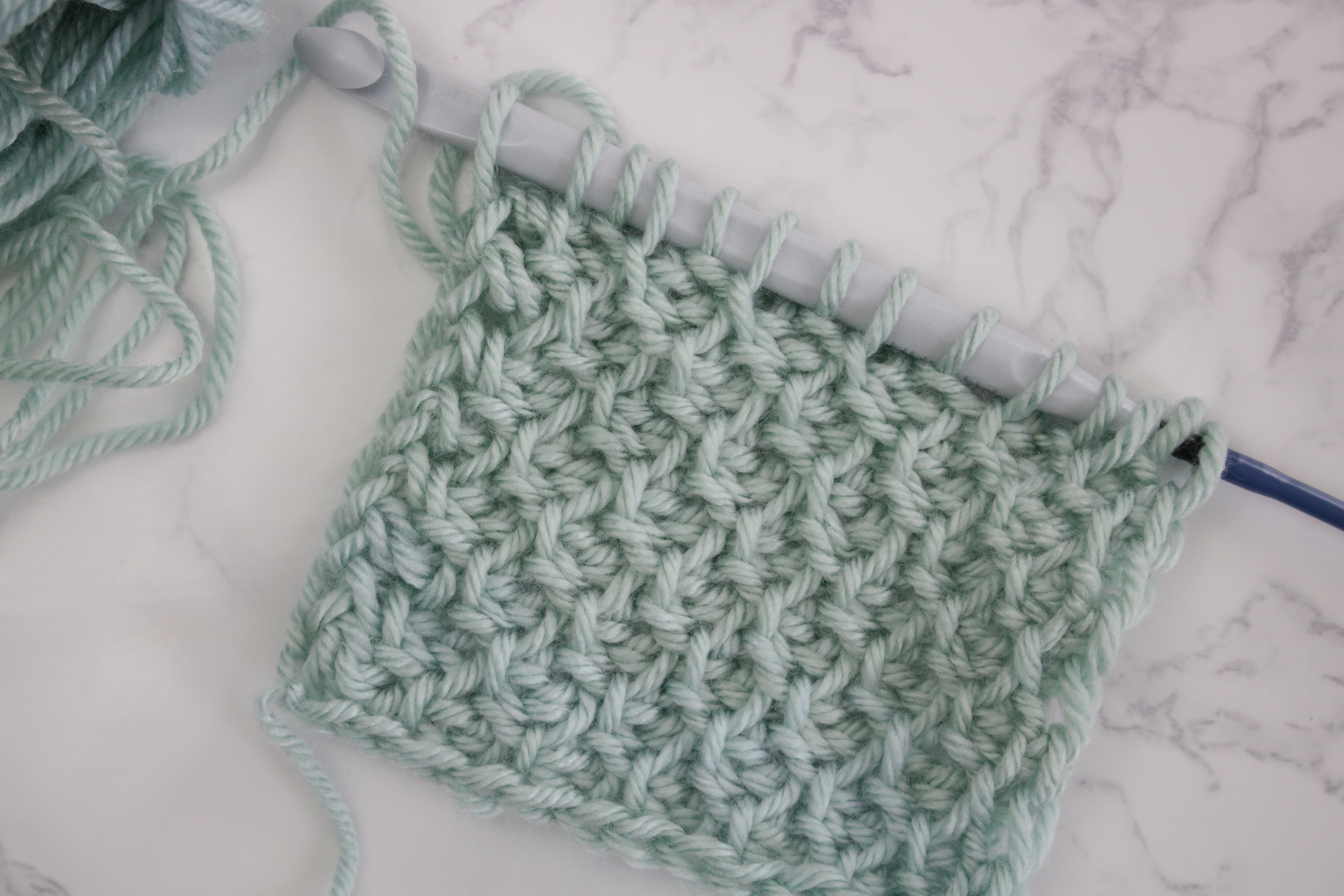tunisian crochet honeycomb stitch swatch