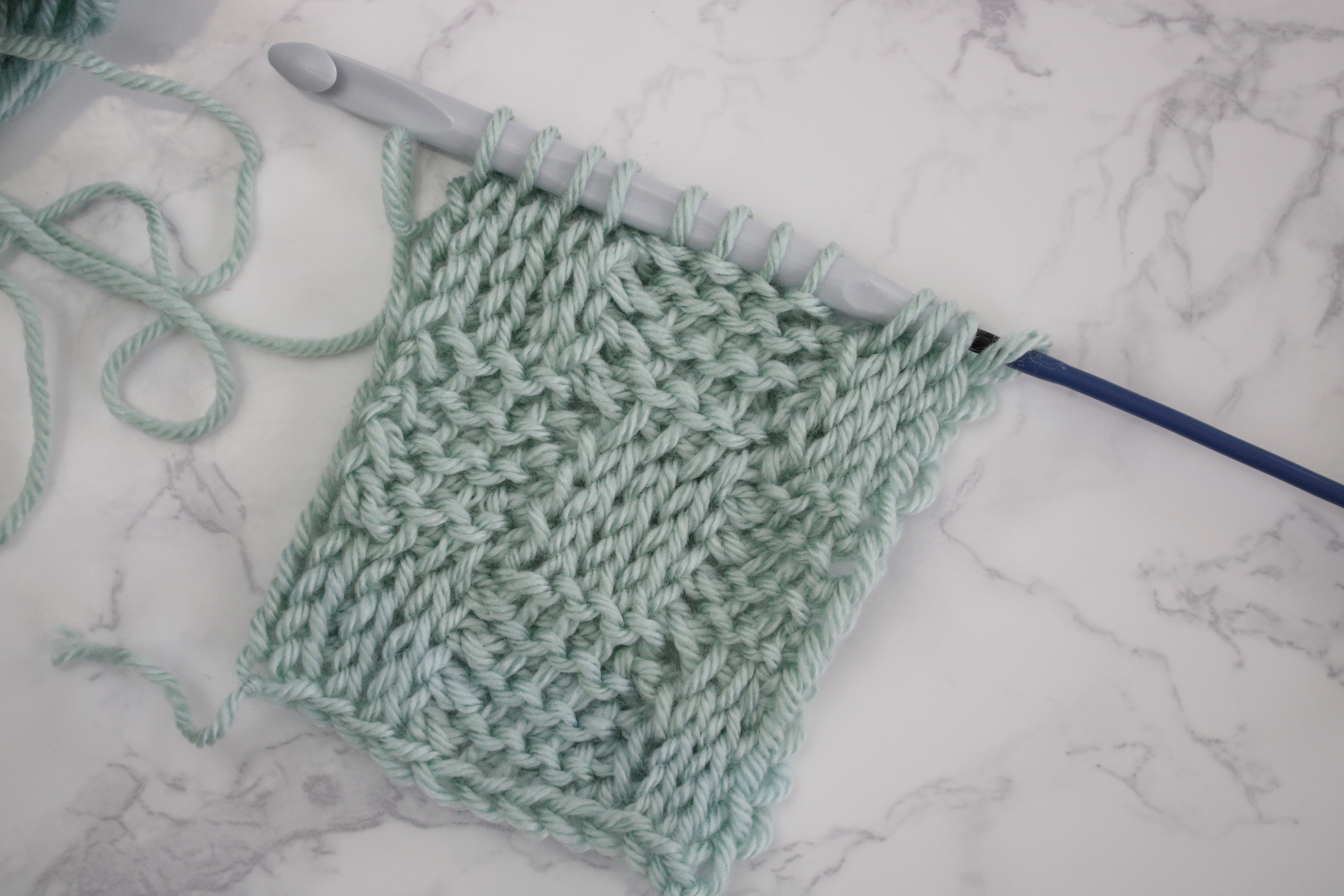 tunisian crochet basketweave stitch swatch