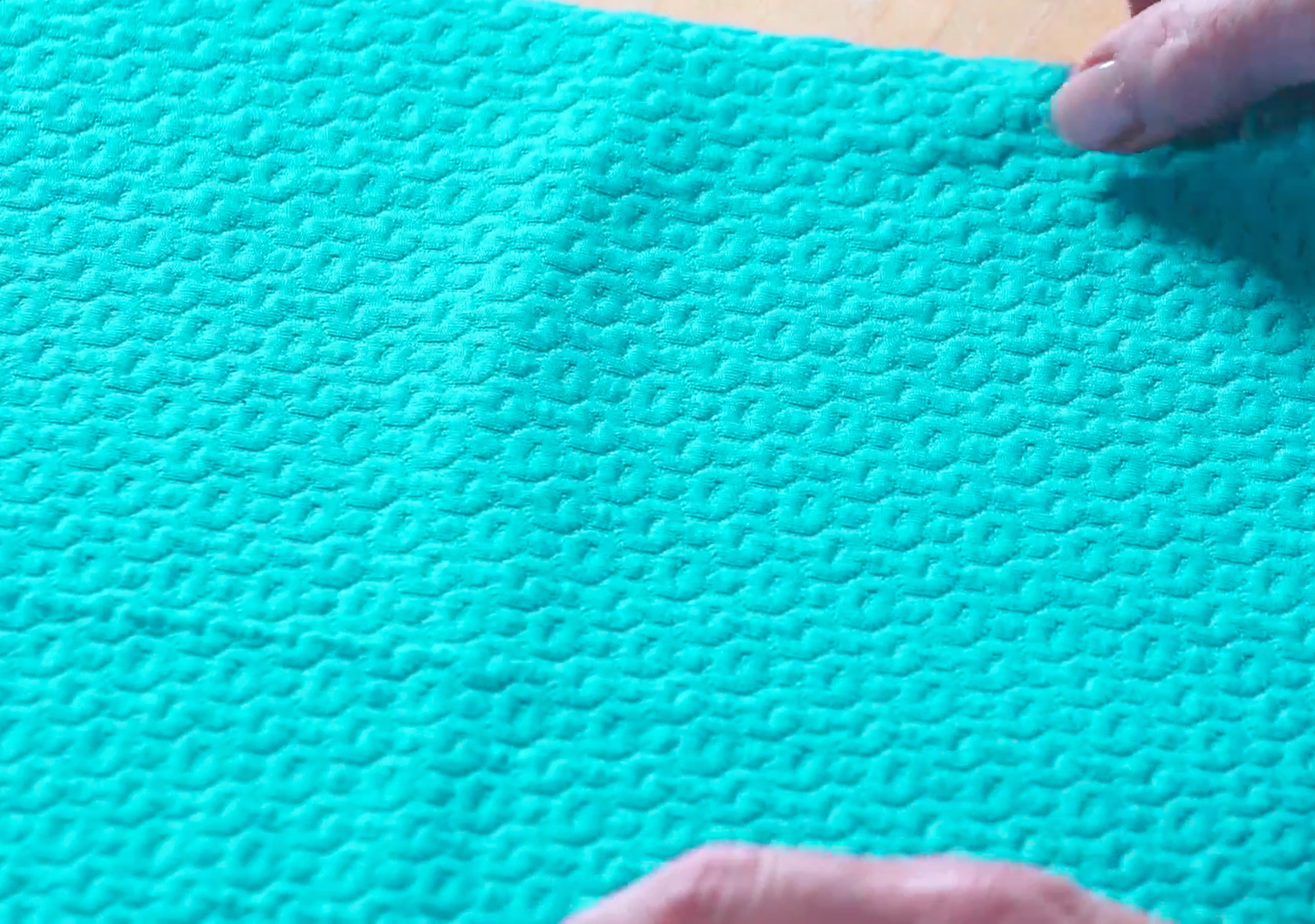 blue novelty knit fabric