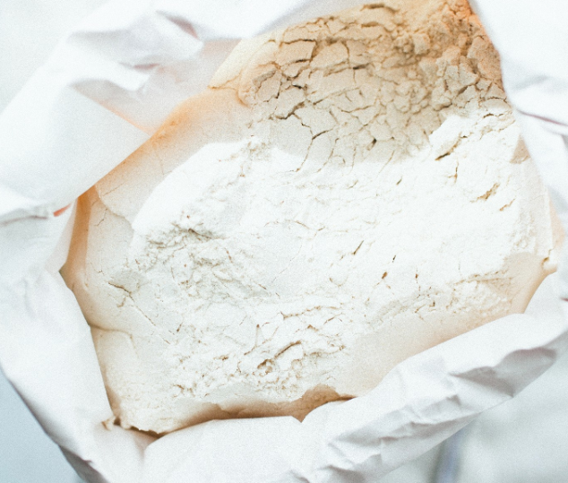 Open bag of flour