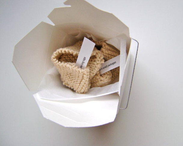 Fortune Cookie Baby Booties