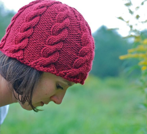 knit cabled hat