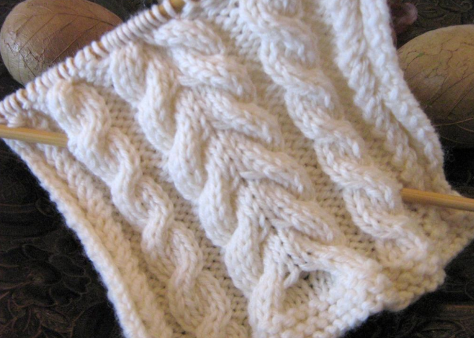 knit cabled pattern