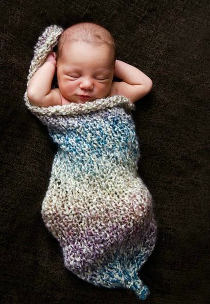 free knit pattern baby cocoon