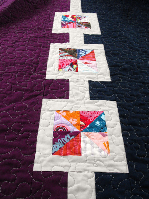 Quilt Featuring Stipple Design, Square Pattern