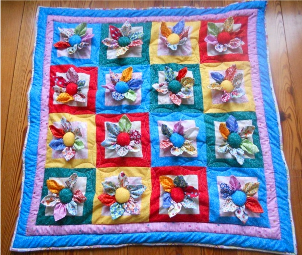 flowers yo yo quilt flowers yo yo quilt