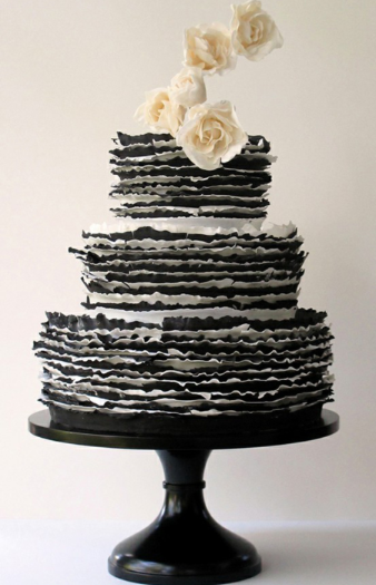 maggie austin dark ruffle cake