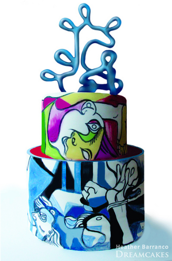 hand-painted cake: Picasso, on Craftsy 