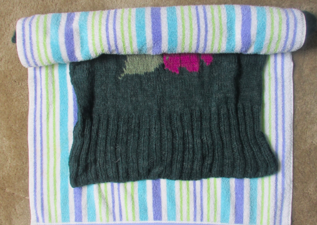 Wholecloth: How-to Block a Knit Item (Without a Blocking Mat)