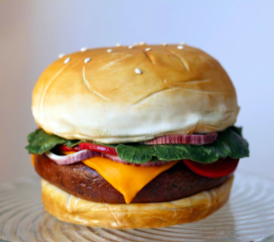 burger cake