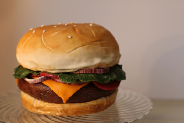 burger cake