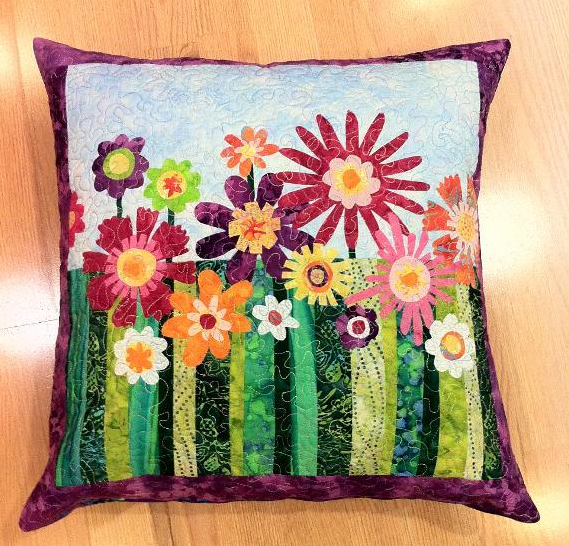 happy flowers pillow