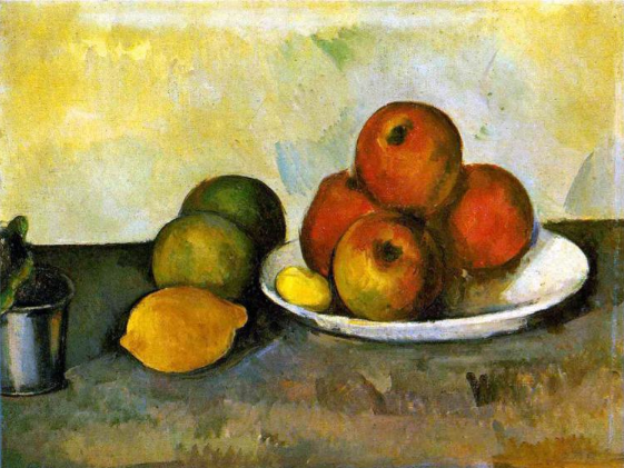 still life with apples