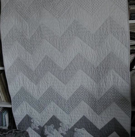 chevron baby quilt